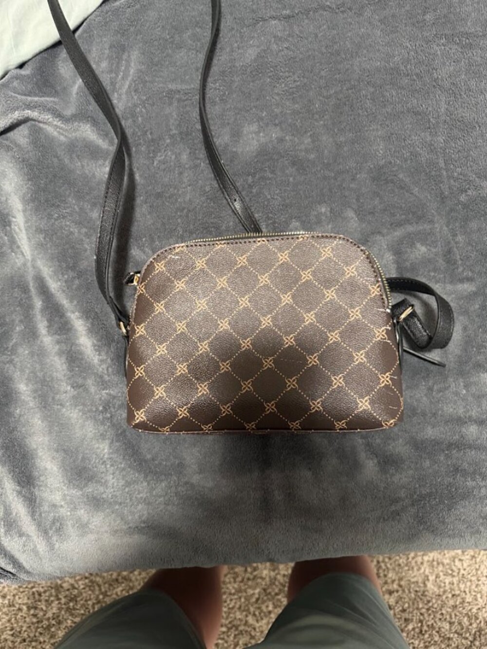 Nine West Cyra A crossbody hazel and brown logo bag - Picture 2 of 5